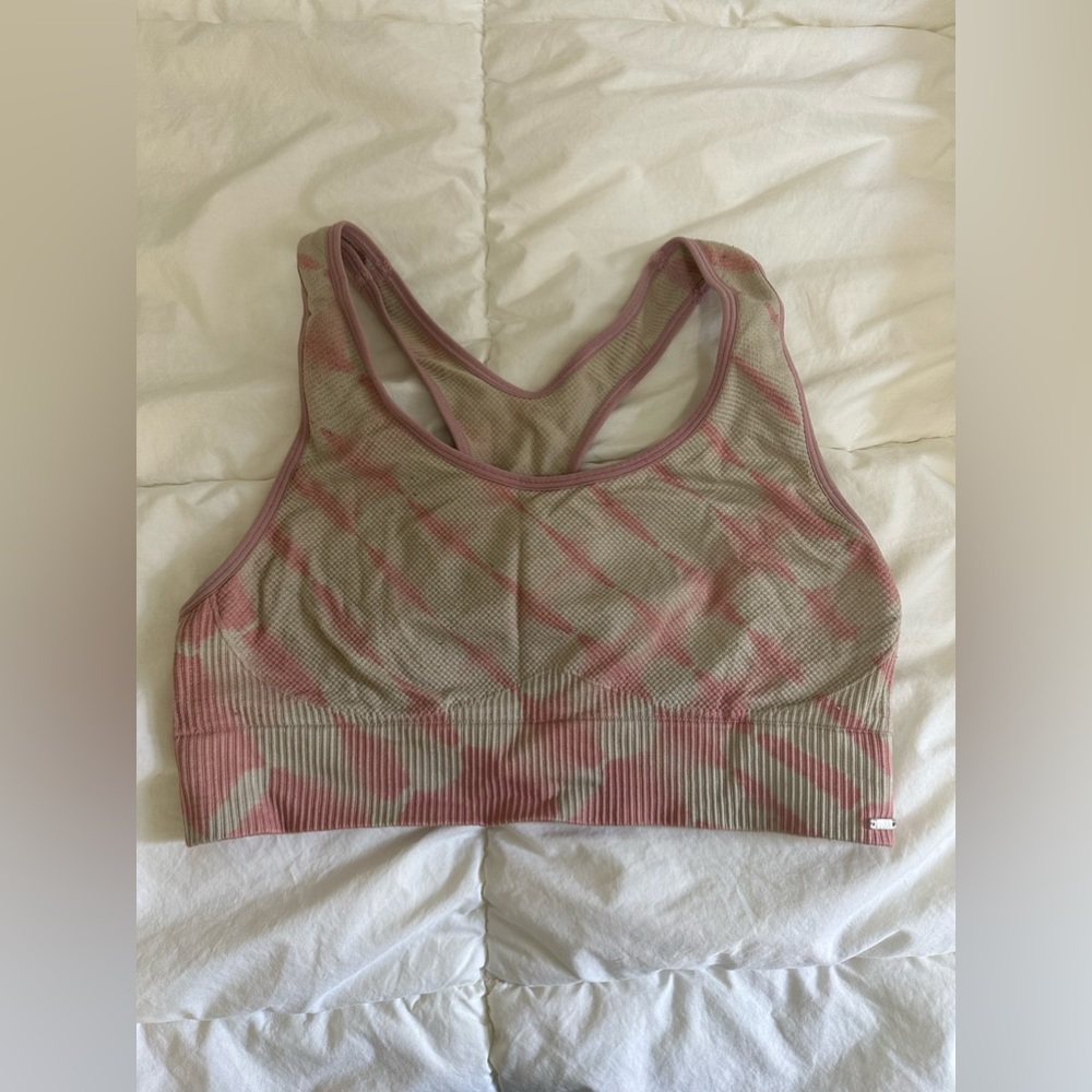 Pink- tye dye sports bra